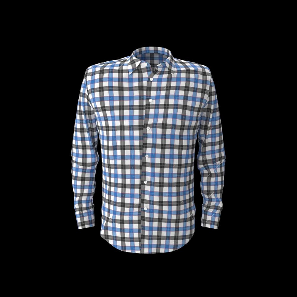 Blue & Black Check Shirt - Small