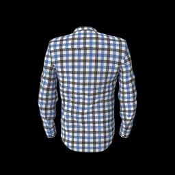 Blue & Black Check Shirt - Small
