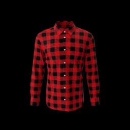 Man Plaid Shirt - Red