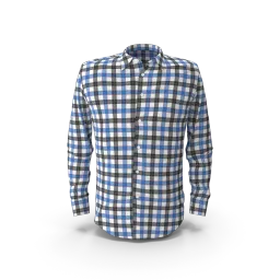 Blue & Black Check Shirt