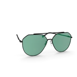 Green and Black Glasses